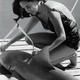 Eugenie Clark takes measurements of a shark on the dock at Cape Haze Marine Lab.